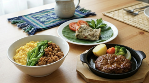 Soboro Don, Gadon Sapi, & Hamburg Steak